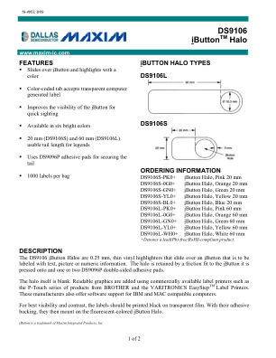 DS9106L-DS9106S-YL datasheet cover page