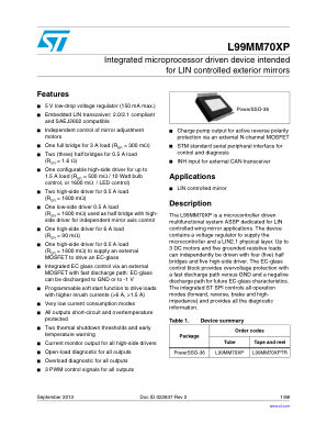 L99MM70XP datasheet cover page