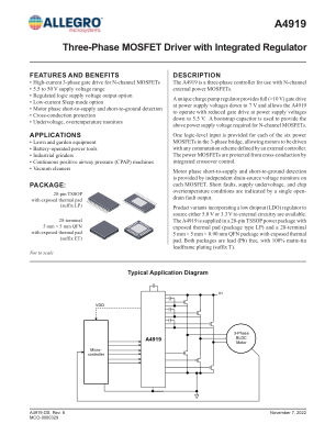 A4919 datasheet cover page
