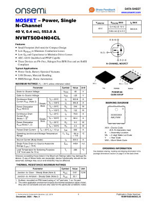 NVMTS0D4N04CL datasheet cover page