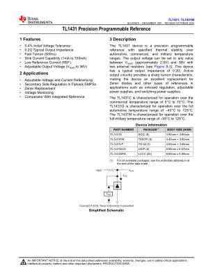 TL1431M datasheet cover page