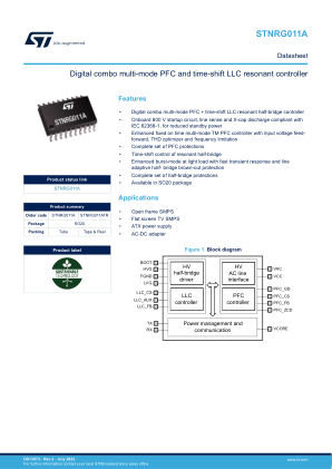 STNRG011A datasheet cover page