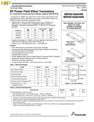 MRF8S19260H 数据手册首页