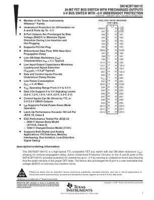 SN74CBT16811C datasheet cover page
