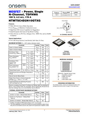 NTMTSC4D2N10G datasheet cover page