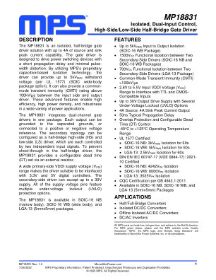 MP18831 datasheet cover page