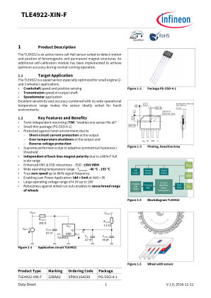 TLE4922-XIN-F datasheet cover page