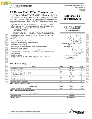 MRF21085 数据手册首页