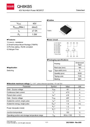 QH8KB5 数据手册首页