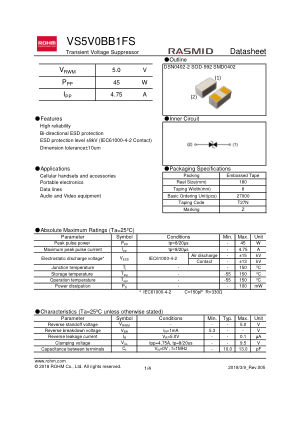 VS5V0BB1FS 数据手册首页