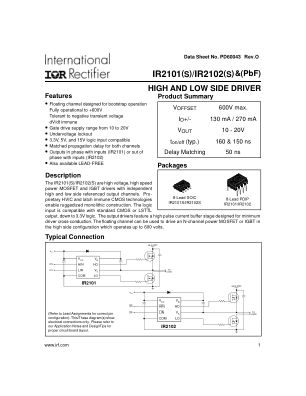 IR2101 datasheet cover page