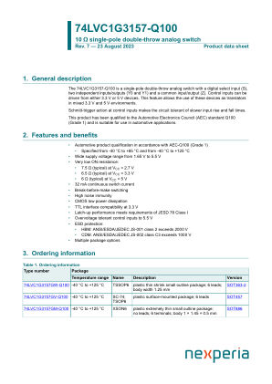 74LVC1G3157GW-Q100 datasheet cover page