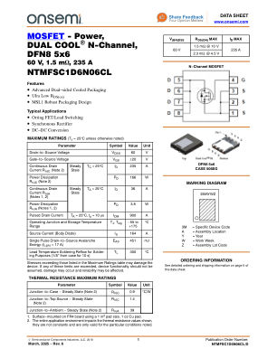 NTMFSC1D6N06CL 数据手册首页