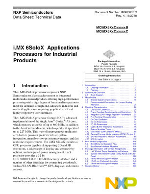 IMX6SXIEC datasheet cover page