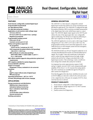 ADE1202 数据手册首页