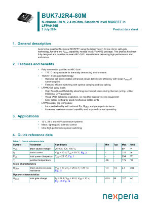 BUK7J2R4-80MX datasheet cover page