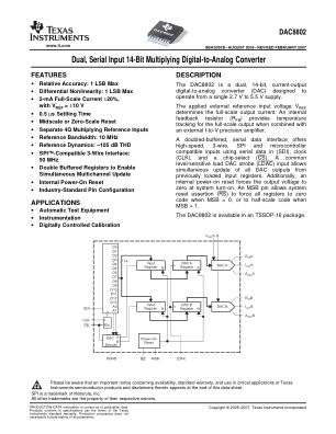 DAC8802 datasheet cover page