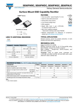 SE60PWBC datasheet cover page