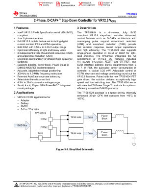 TPS51624 datasheet cover page