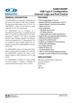 SGM7220DRP datasheet cover page