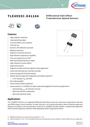 TLE4955C-E41184 datasheet cover page