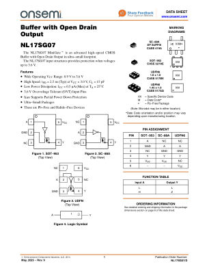 NL17SG07 数据手册首页