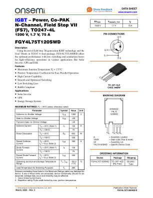 FGY4L75T120SWD 数据手册首页