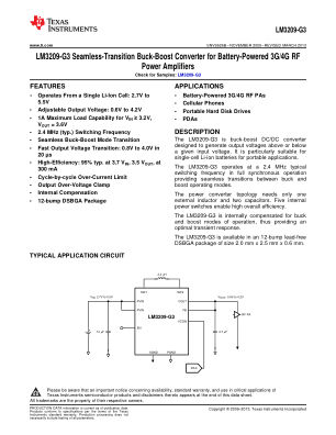 LM3209-G3 datasheet cover page