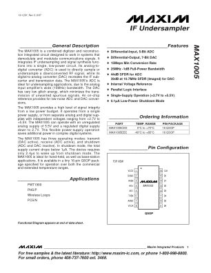 MAX1005 datasheet cover page