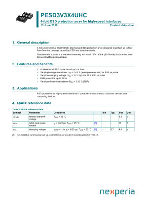 PESD3V3X4UHCYL datasheet cover page