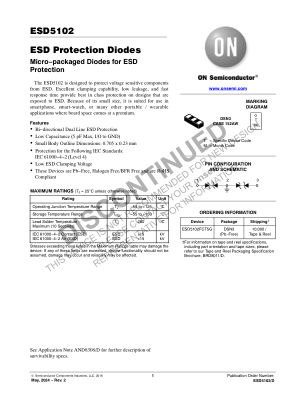 ESD5102 数据手册首页