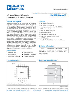 MAX9710-MAX9711 datasheet cover page