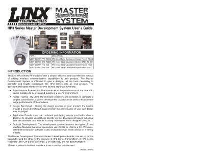 TXM-900-HP3SPO datasheet cover page