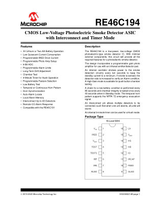 RE46C194S16 datasheet cover page