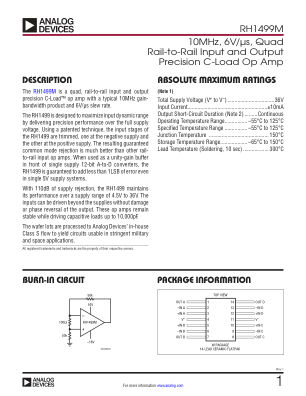 RH1499MFG datasheet cover page