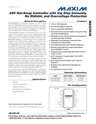 MAX5938 datasheet cover page