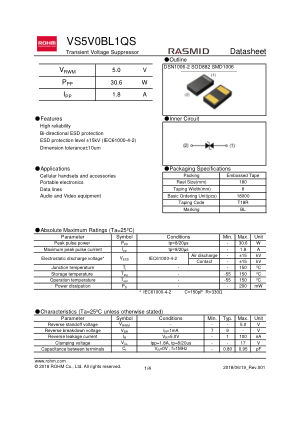 VS5V0BL1QS datasheet cover page