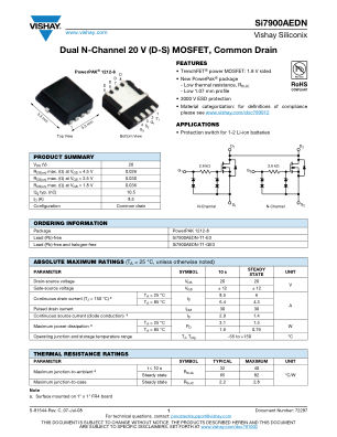 SI7900AEDN 数据手册首页