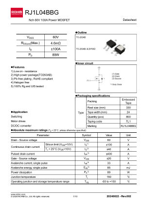 RJ1L04BBG 数据手册首页