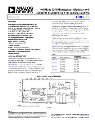 ADRF6701 数据手册首页