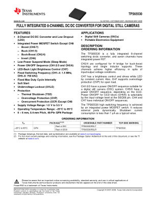 TPS65530 datasheet cover page
