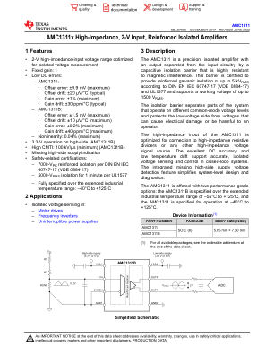 AMC1311 datasheet cover page