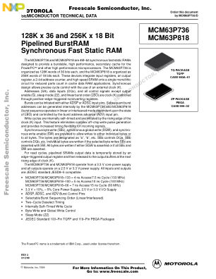 MCM63P736 datasheet cover page