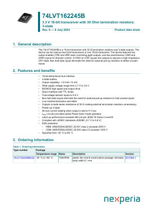 74LVT162245BDGG datasheet cover page
