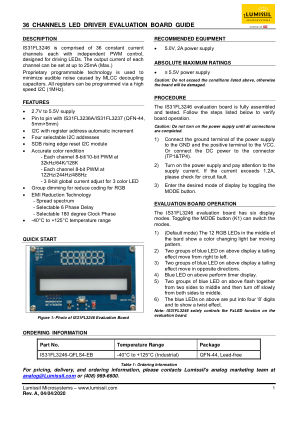 IS31FL3246-QFLS4-EB datasheet cover page