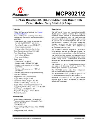 MCP8022T-3315H 数据手册首页