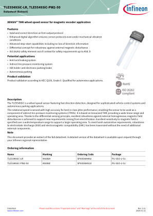 TLE55493IC-LR-PW2 datasheet cover page