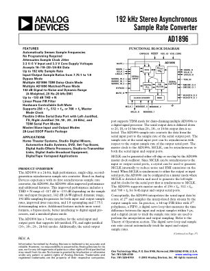 AD1896 数据手册首页