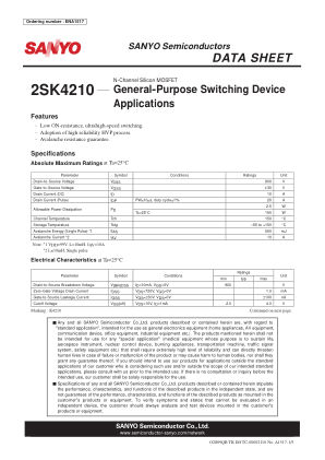 2SK4210 数据手册首页