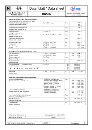 D650N06T datasheet cover page
